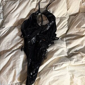Black Shiny Bodysuit